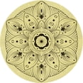 thumbnail image 1 of Ahgly Company Machine Washable Indoor Round Transitional Caramel Brown Area Rugs, 4' Round, 1 of 7