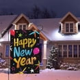 thumbnail image 3 of Happy New Year Garden Flag Double Sided 12.5x18 Ballon Small Burlap Welcome Winter Holiday Yard Outdoor Flag Outside House Decoration (Only Flag), 3 of 6
