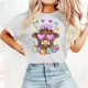 thumbnail image 5 of Camisetas de Manga Larga de las Mujeres con Estampado de Pascua, Cuello Redondo Suelto Casual Top para el Uso Diario de Primavera, 5 of 5