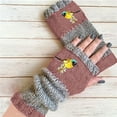 thumbnail image 2 of Women's Gloves Mittens Winter New Ladies Fingerless Knitted Warm Half Finger Wool Gloves,Women's Accessories Gloves Mittens, 2 of 8