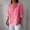 A168 Pink, variant on Xdegoge Linen Shirts for Women Loose Fit Button Down 3/4 Sleeve Tops Summer Fashion Plus Size T-Shirt Oversized Tunic Dressy Casual Blouses Vacation Beach Outfits