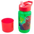 thumbnail image 5 of Botella Plástico Infantil con Popote Plegable, Agarradera y Contenedor, Diseño Dino Spidey, Disney Marvel, Personajes Animados, Capacidad 550 ml, Rojo, 5 of 5
