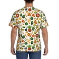 thumbnail image 3 of Bixox Men's Lemon Fruits Vegetables Printed Short Sleeve Skinny Athletic T-Shirt, 3 of 6
