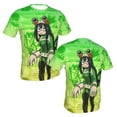 thumbnail image 4 of Mens Tsuyu Asui 3d Print T-Shirt Crewneck Short Sleeve Tee Shirt, 4 of 7