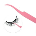 thumbnail image 4 of Unique Bargains 1 Pc Round-headed Eyelashes Tweezers for Bathroom Pink Stainless Steel, 4 of 6