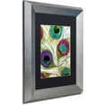 thumbnail image 2 of Trademark Fine Art "Peacock Feathers I" Canvas Art by Color Bakery Black Matte, Silver Frame, 2 of 4