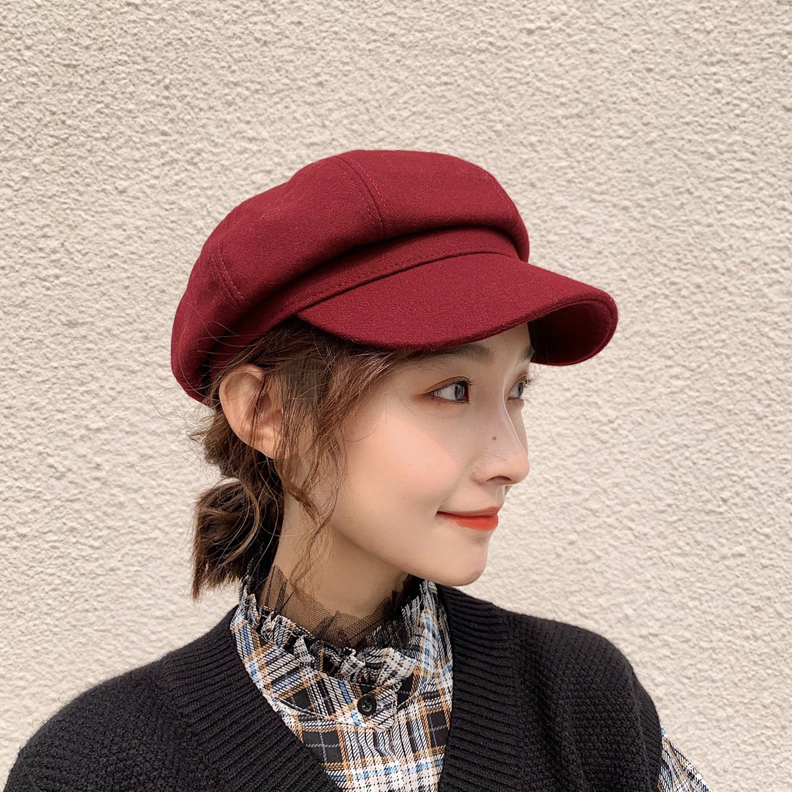 Winter All-match Korean Style Hat Velvet Berets Painter Hat Women Octagonal  Cap 836225582447
