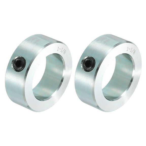 2pcs Set Screw Collars 1-1/8" Bore Carbon Steel Shaft Collars, 1-3/4" OD, 5/8" Width Lock Axle Collar Clamp