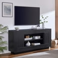 thumbnail image 6 of KeyWhat TV Stand for TVs Up to 80", Modern Entertainment Center with Storage Cabinet & Open Shelves, Cable Management for Living Room, Black Oak, 6 of 7