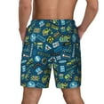 thumbnail image 3 of Kdxio Modern Excavator Print Men's Swim Trunks with Compression Liner 7 Inch Inseam Quick Dry Swim Shorts, 3 of 7