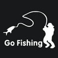 thumbnail image 2 of RuiJiao Clearance Go Fishing Car Sticker Truck Window Decal White, 2 of 3