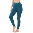 thumbnail image 1 of Women High Waist Basic Full Length Daily Soft Leggings (Teal, Small), 1 of 4