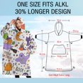 thumbnail image 4 of Oversized Wearable Blanket Hoodie,Halloween Cute Trick or Treat Characters Sherpa Blanket Hoodie with Super Pockets,Super Warm Fuzzy Pullover for Women & Men, 4 of 6