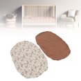 thumbnail image 1 of 2 Pack Bassinet Fitted Sheets, Universal Fit Soft Breathable Bassinet Mattress Protector, 1 of 7