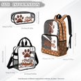 thumbnail image 4 of DISNIMO Dog Paw Print 3PCS Clear Backpack Heavy Duty, See Through School Bag for Girls, 17 Inch Large PVC Transparent Bookbag with Lunch Bag and Pencil Case for Stadium Events, 4 of 5