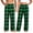 Green, variant on Couples Christmas Pajama Pants Red Reindeer Jogger Lounge Sleepwear Elastic Waist