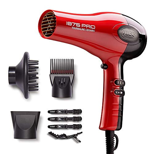 Kiss  Tourmaline Ceramic Hair Dryer And Attachments