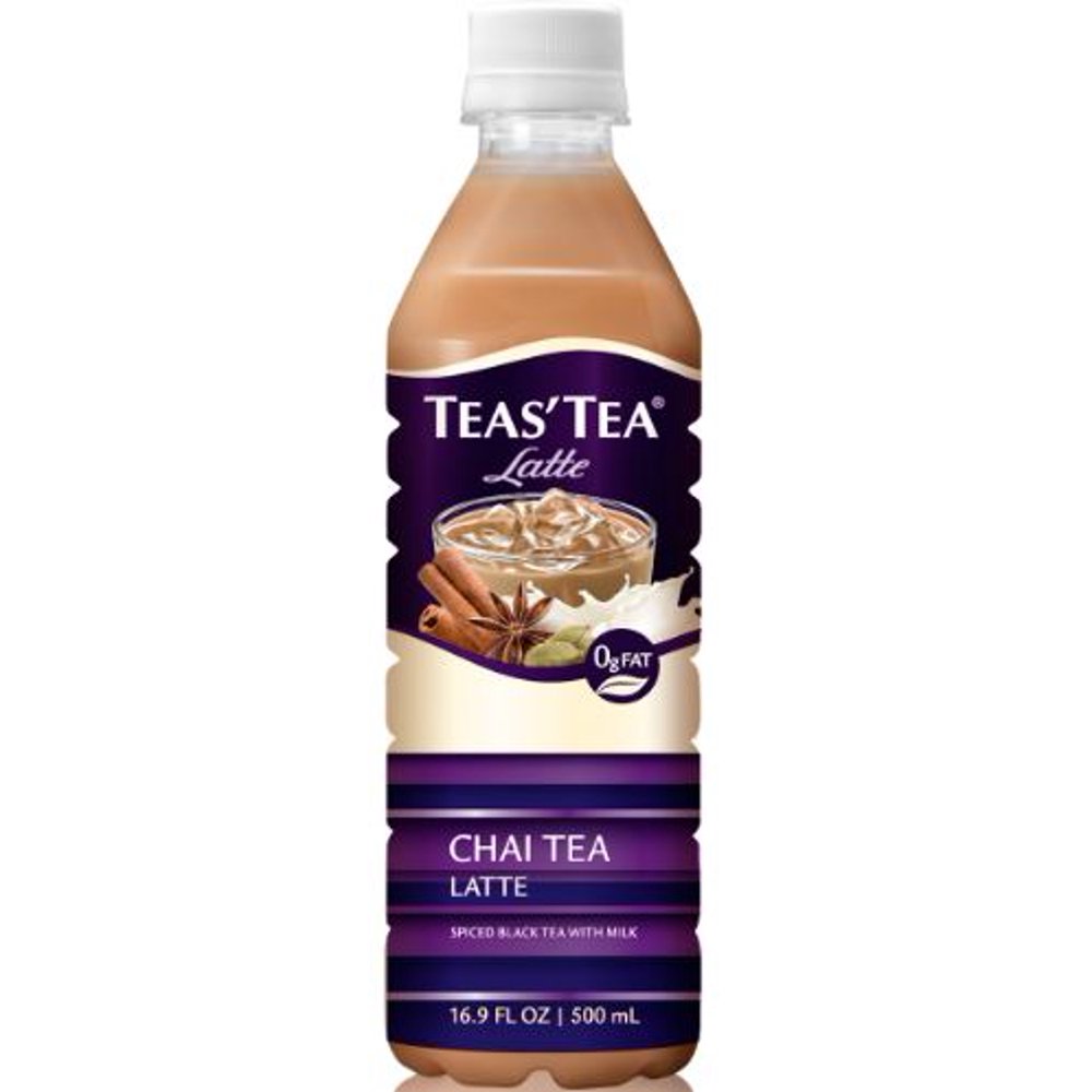 Teas' Tea Chai Tea Latte 16.9 oz Plastic Bottles Pack of 12 Walmart