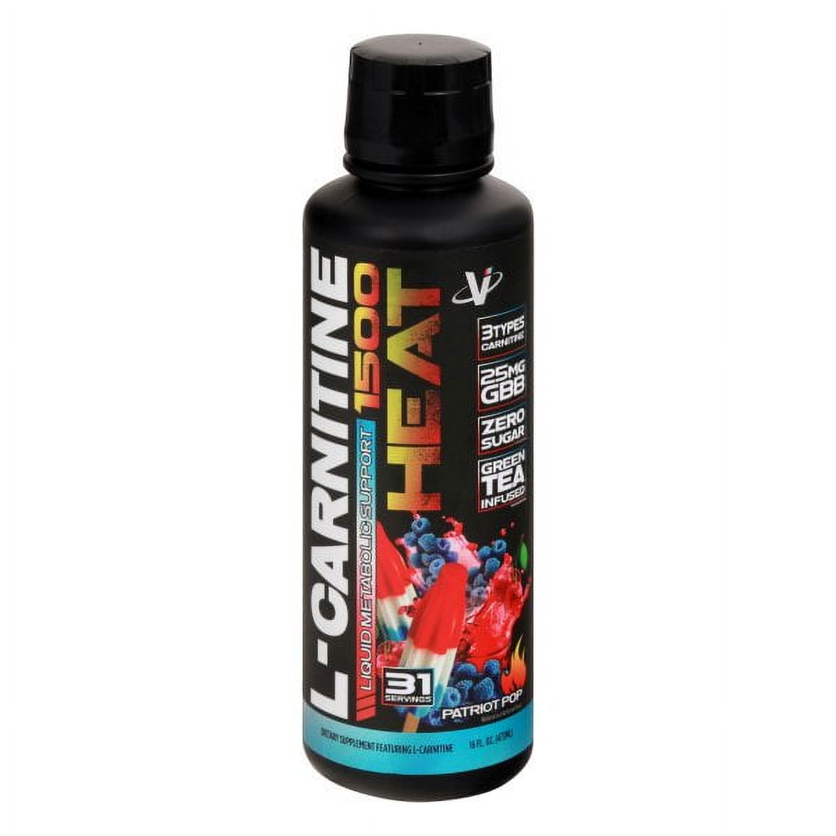 VMI Sports L-Carnitine 1500 Heat, Patriot Pop, 16 fl oz (473 ml)