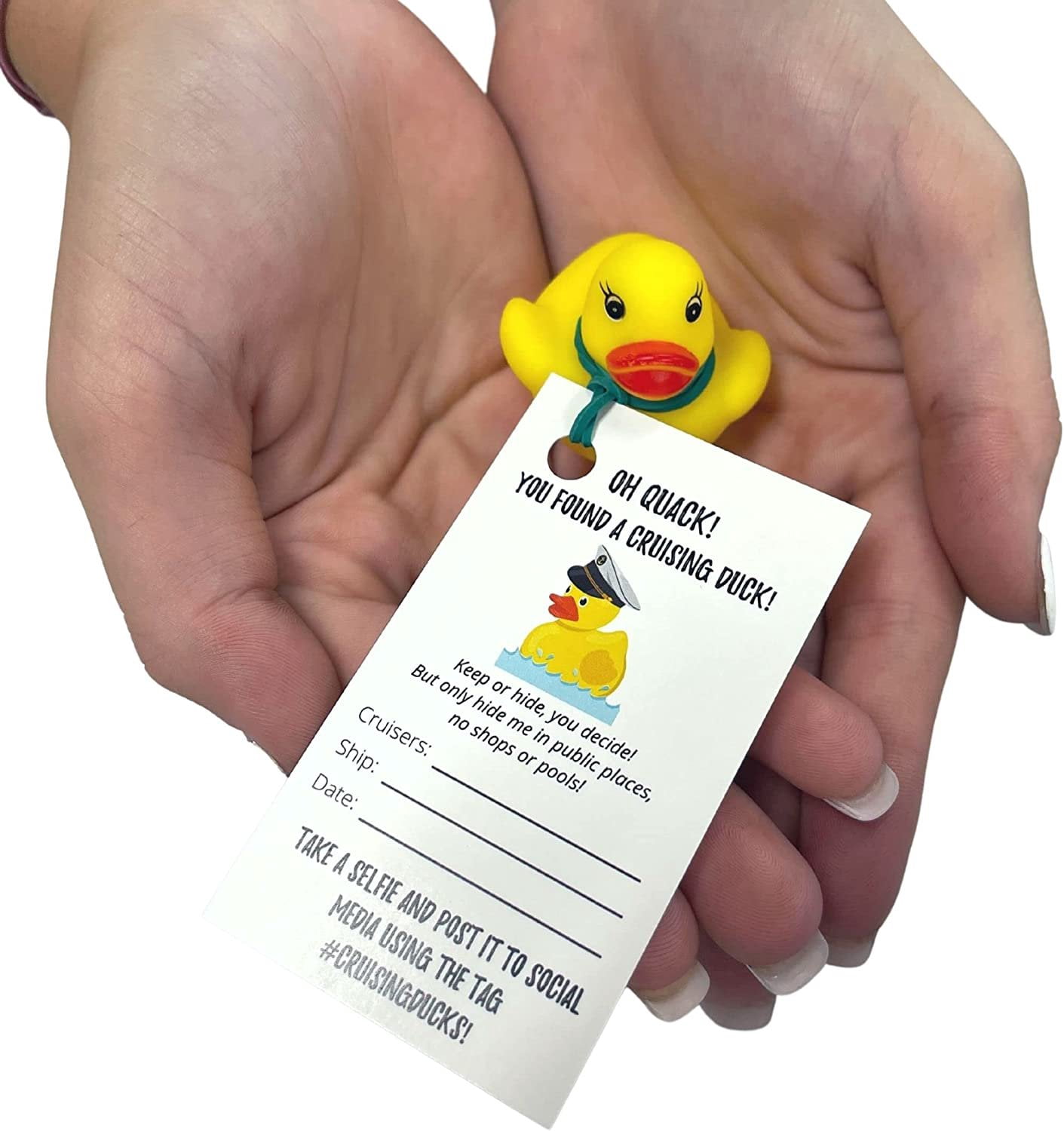 110 Pack Bulk Cruising Ducks Tag Kit with Rubber Ducks & Rubber Bands Mini Rubber Ducks-Cruising Duck Tags-Rubber Bands #CruisingDucks Oh What Luck!
