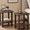 Dark Brown, variant on Ayaya Set of 2 Solid Wood 2-Tier Side Table, Vintage Indoor End Table for Living Room Bedroom Home Office, Black
