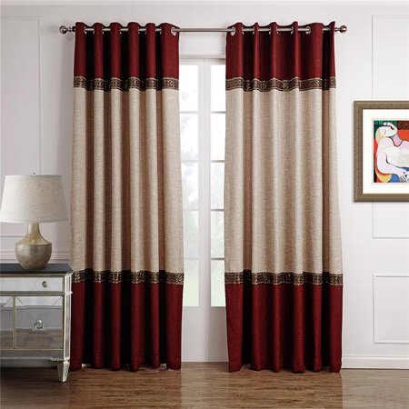 Dreaming Casa One Panel Grommet Top Solid Polyester Window Curtain