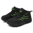 thumbnail image 2 of CAICJ98 Kids Boys Girls Hiking Shoes Wide Toe Box Hiking Boots Barefoot Outdoor Shoes for Walking Climbing Running Black (Little kid/Big kid),12, 2 of 7