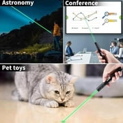Long Range Green Laser Pointer,Laser Pointer High Power Pen, Green Pointer Rechargeable for Hiking, Cat Laser Toy USB Charge(Green Light)