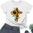 thumbnail image 3 of Short Sleeve Tops for Women Crew Neck Loose Fit Tee Shirts Casual Loose Ladies Tshirts Cute Print Tunic Tops,Size S-3XL, 3 of 6