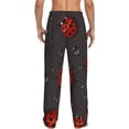 thumbnail image 3 of Fotbe Red Ladybugs Men's Pajama Pants,Sleepwear Pants,Pj Bottoms Drawstring And Pockets-XX-Large, 3 of 9