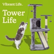 Vibrant Life 5-Level Multi-Functional Cat Tree Condo, Gray, 44.5