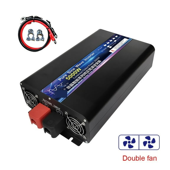 Inverter 12V 220 2000W 3000W 4000W 5000W 24V Dc To 110 AC Pure Sine Wave Voltage Converter 12 220 Power Car Micro Inverter LCD ,Powerful Output