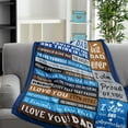thumbnail image 5 of Gifts for Dad Blanket Christmas Dad Birthday Gifts Fathers Day Blanket Gifts from Daughter Son Kid Valentines to My Dad Throw Blanket Bonus Step Dad Papa New Dad Gift for Husband from Wife Dad 50x60, 5 of 6