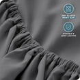 thumbnail image 4 of Bare Home Fitted Sheet - 22" Extra Deep Pocket - Premium 1800 Collection - Split Queen, Gray, 4 of 7