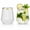 Gold Rim, variant on Clear 12 Ounce Ribbed Stemless Plastic Cups, 40 Count