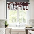 thumbnail image 3 of Cowhide Print Valance,Farm Animals Cow Brown 3D Fur Retro Pattern,Home Living Room Kitchen Decorative Window Curtains Valance,1 Panel 54" x 18", 3 of 6