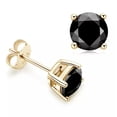 thumbnail image 6 of K-KED Mens Ladies Black Moissanite Emerald Cushion Round Cut Solitaire Stud Earrings, 6 of 9