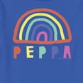 thumbnail image 2 of Toddler's Peppa Pig Craft Rainbow Graphic Tee Royal Blue 2T, 2 of 3