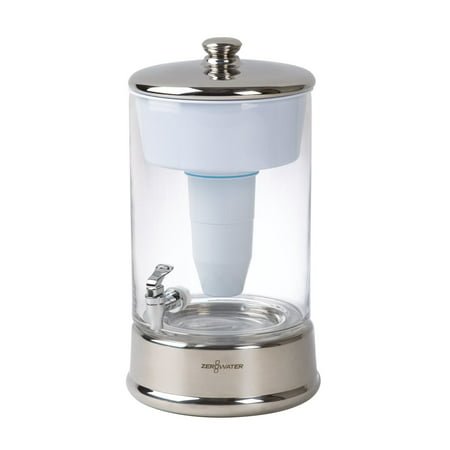 ZeroWater ZBD-040-1 2.5 Gallon Beverage Water Dispenser, Clear/Chrome