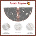 thumbnail image 4 of Daiia Airplane Routes Around The World Drawing Merry Christmas Tree Skirt , Xmas Large Lace-up Tree Skirt, Santa Snowflakes Rustic Home Decorations New Year Party Farmhouse Decor-30", 4 of 7