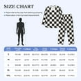 thumbnail image 6 of Kll Black And White Checkerboard Sleepwear Mens Flannel Pajamas,Long Cotton Pj Set, 6 of 9
