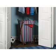 Homz Kidz Wood X-frame Hamper - Blue Red Stri