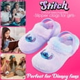 thumbnail image 2 of Zuecos de Piel Sintética Disney Stitch para Niñas en Morado, 2 of 6