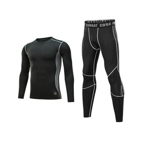 

2PCS/Set Thermal Underwear for Children Sports 22 Gray