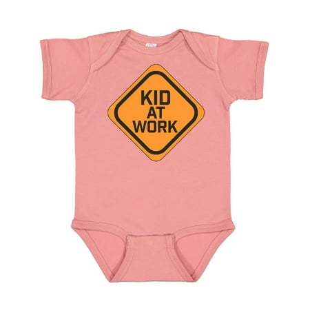 

Inktastic Kid at Work construction sign Gift Baby Boy or Baby Girl Bodysuit
