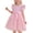 Pink, variant on BLTIBY Toddler Girls Tulle Dress Ruffle Sleeve Fluffy Bow Dresses Tutu Princess Dress Birthday Party Dresses Summer Clothes Purple 3 5-6Years