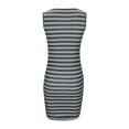 thumbnail image 6 of Jerdar Women's Ladies Summer Dresses Striped Print Halter Neck Bodycon Short Mini Tank Dress(Too Tight, Please Size Up) XXL, 6 of 6