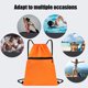 thumbnail image 4 of Mochila deportiva impermeable con cordón y bolsillo pequeño - Bolsa ligera de tela Oxford para guardar artículos esenciales de gimnasio, viajes y fitness Aestivo | Naranja | AESTIVO, 4 of 7