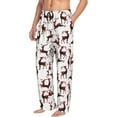 thumbnail image 6 of Kdxio Christmas Plaid Moose Print Men's Sleep Pajama Pant Lounge Pants with Pockets-Small, 6 of 6