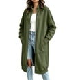 thumbnail image 4 of IUYRTFE Women Mid Length Zip Up Coat with Pockets for Winter Casual Daily Wear, 4 of 7